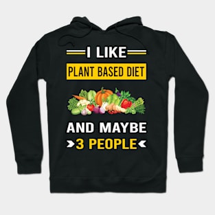 3 People Plant Based Diet Vegan Vegetarian Veganism Hoodie